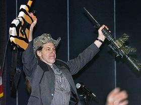 Ted Nugent shoots rabbit on movie set